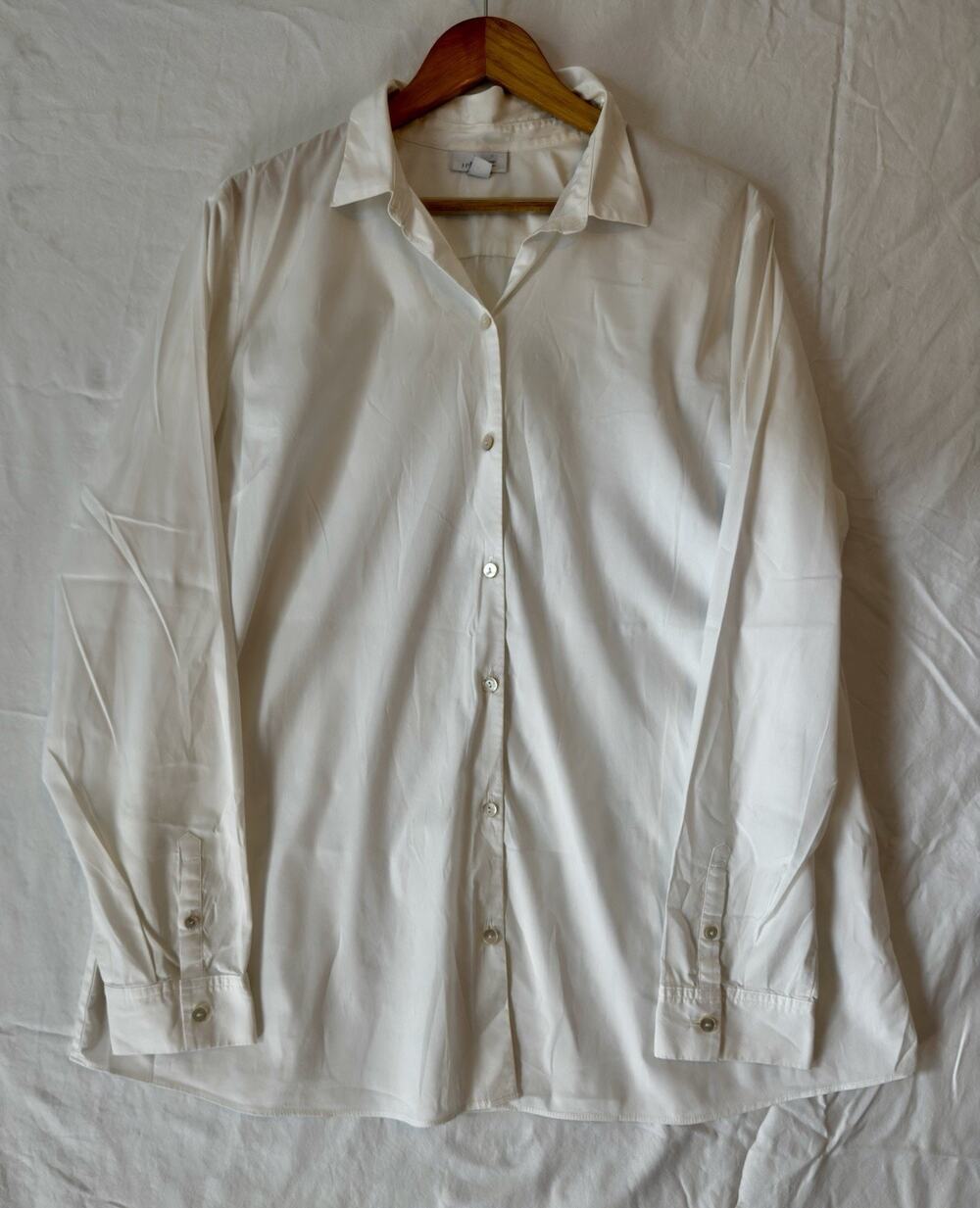 J. Jill White Shirt Collection Button Up Women's L Tall Long Sleeve Classic